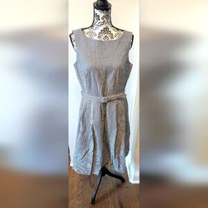 Sleeveless seersucker dress